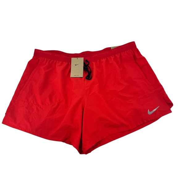 Nike Stride Mens 5 Inch Running Shorts Red Dri-FIT FN2992-657 XXL New with Tags - Picture 4 of 13